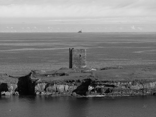 Leamcon Castle & Fastnet Lighthouse Print
